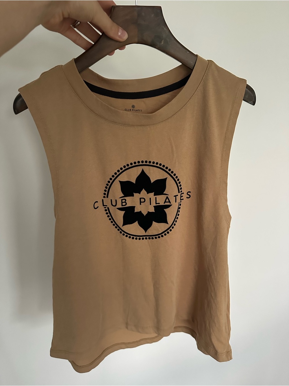 Organic Cotton Blend Club PIlates Tan Muscle Tank Top Soft / XS